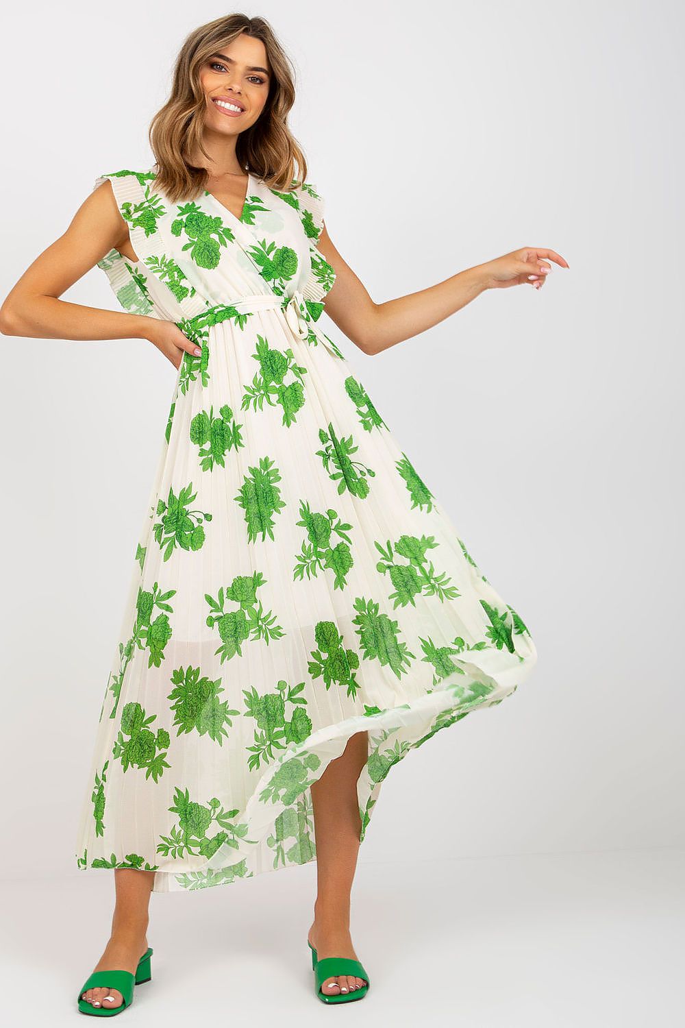  Sukienka Model DHJ-SK-13166.94P Green - Italy Moda 