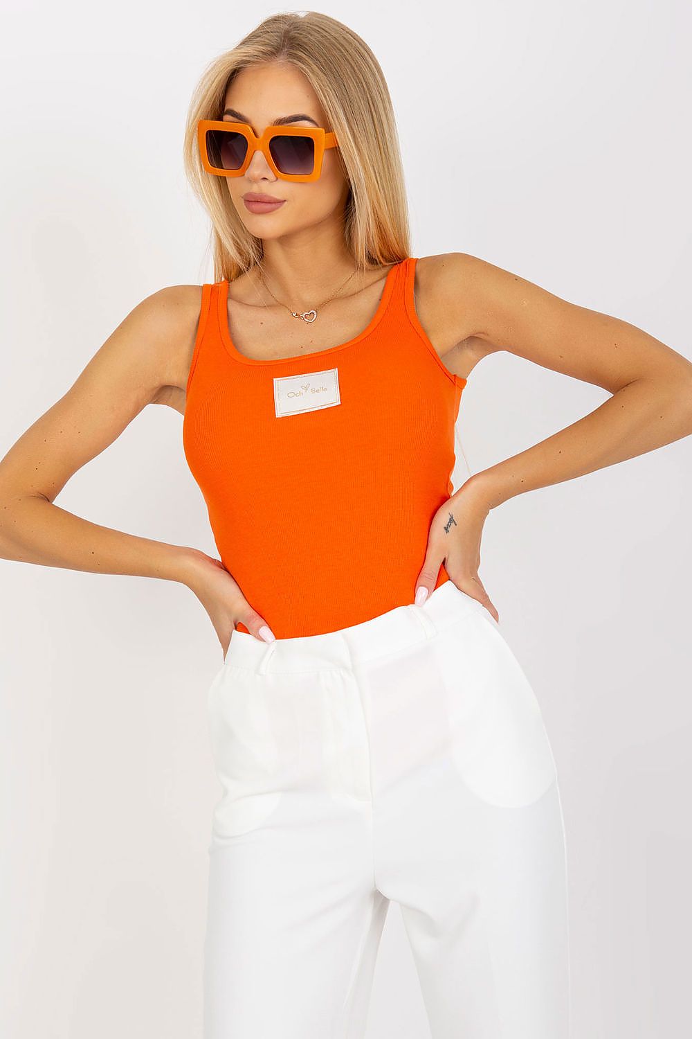  Koszulka Top Model TW-TP-OB027.39 Orange - Och Bella 