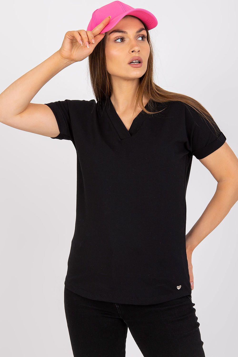   T-shirt Damski Model RV-TS-7666.19 Black - BFG 