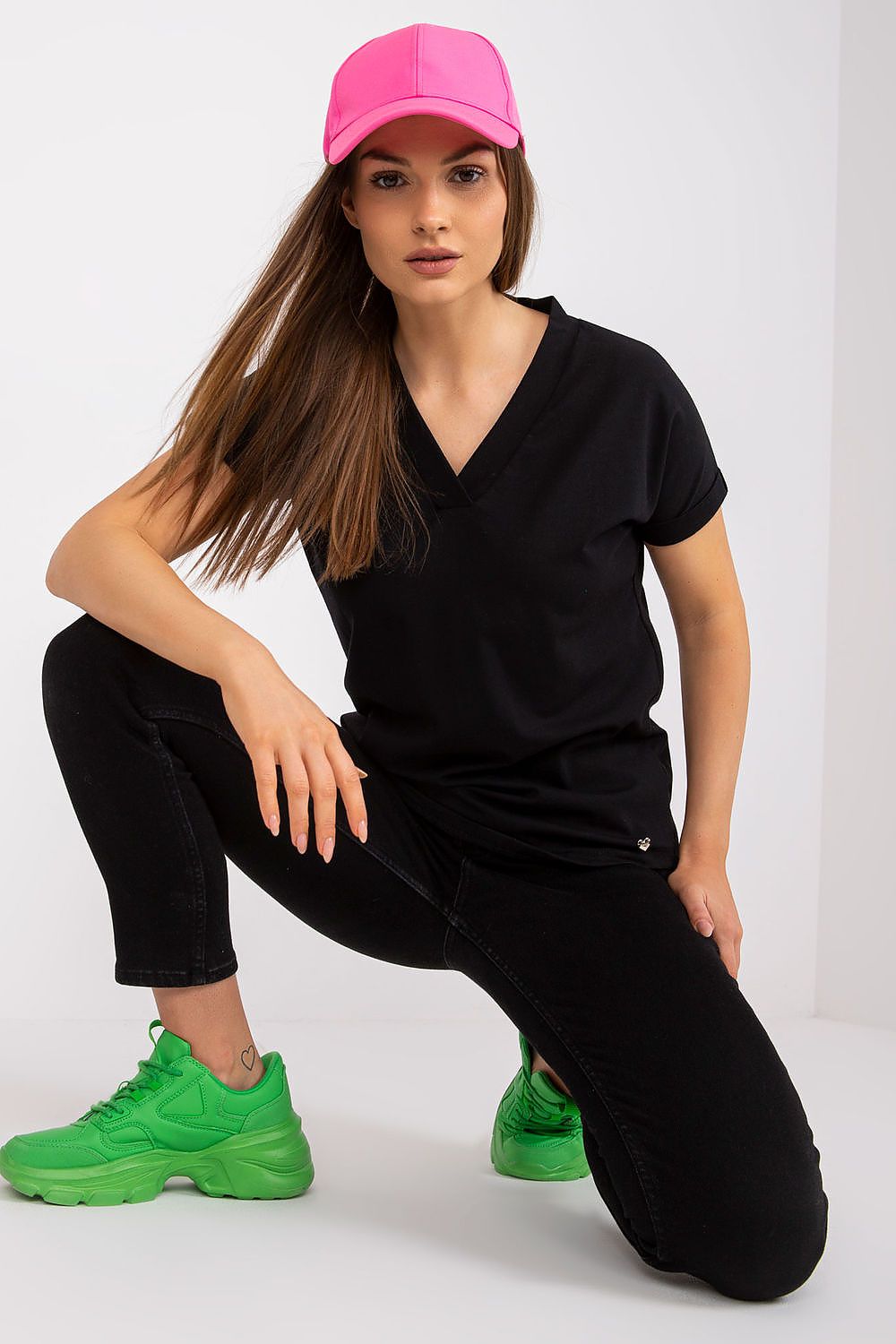   T-shirt Damski Model RV-TS-7666.19 Black - BFG 