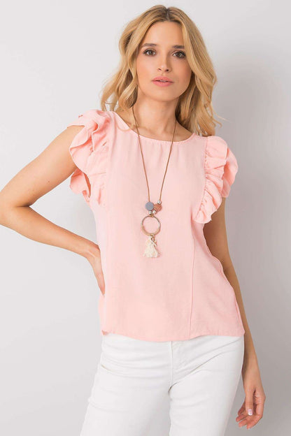   Bluzka Model TW-BZ-BI-BF002.88 Light Pink - Och Bella 