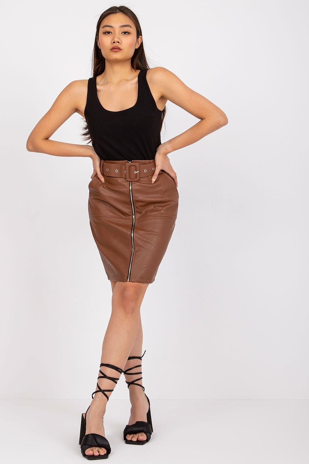  Spódnica Model DHJ-SD-5836.46P Brown - Italy Moda 