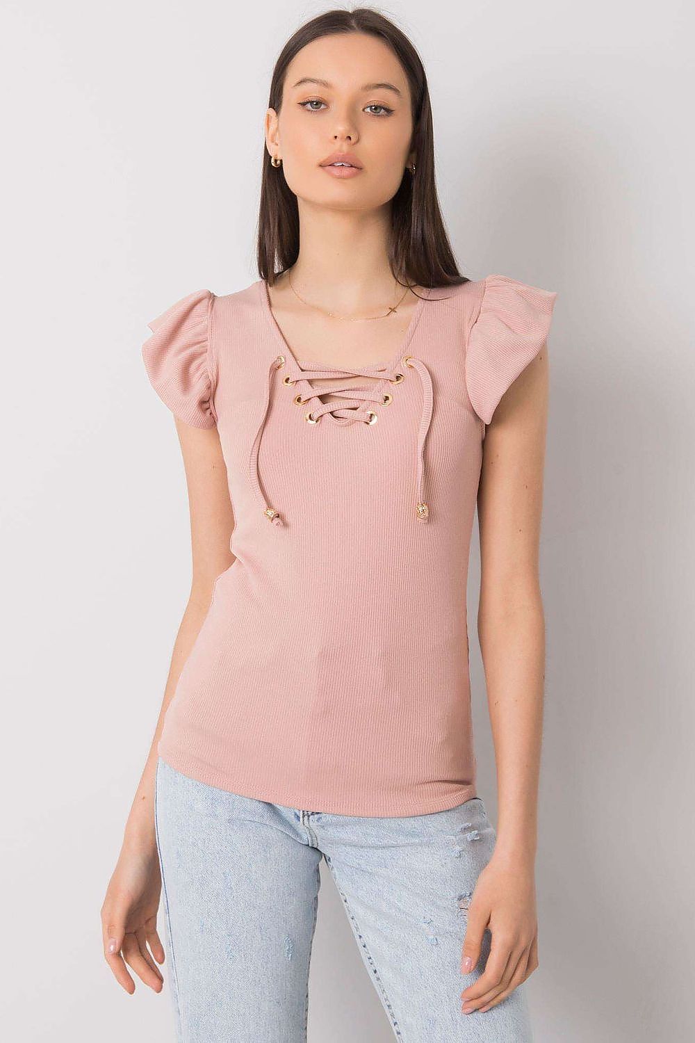   Bluzka Model DHJ-BZ-13301.34P Light Pink - Italy Moda 