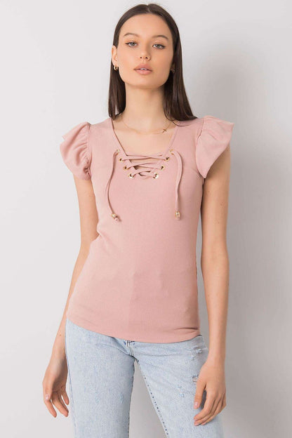   Bluzka Model DHJ-BZ-13301.34P Light Pink - Italy Moda 
