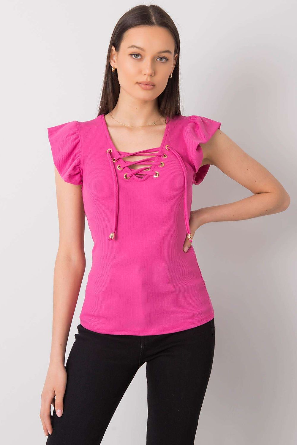   Bluzka Model DHJ-BZ-13301.34P Pink - Italy Moda 