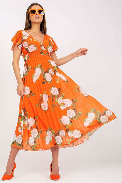  Sukienka Model DHJ-SK-15722.67P Orange - Italy Moda 