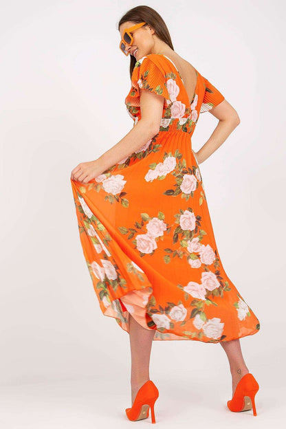  Sukienka Model DHJ-SK-15722.67P Orange - Italy Moda 