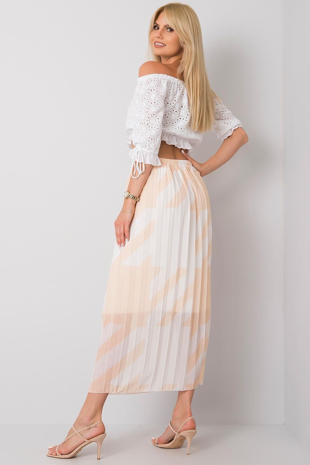  Spódnica Model DHJ-SD-13325.73P Light Beige - Italy Moda 