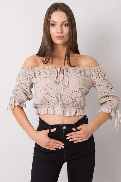   Bluzka Model TW-TP-BI-25455.43 Beige - Och Bella 