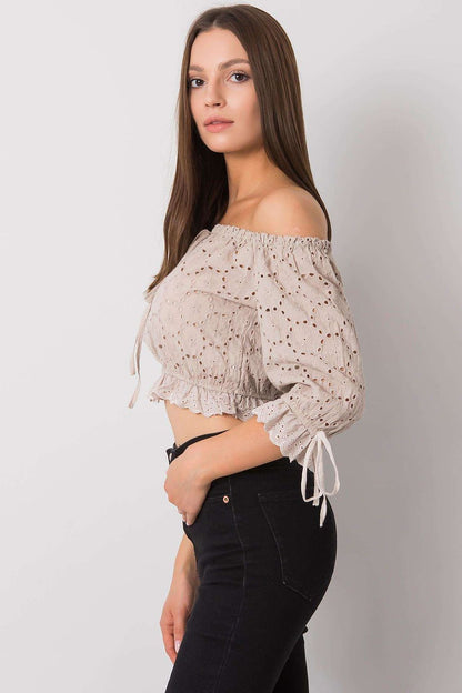   Bluzka Model TW-TP-BI-25455.43 Beige - Och Bella 