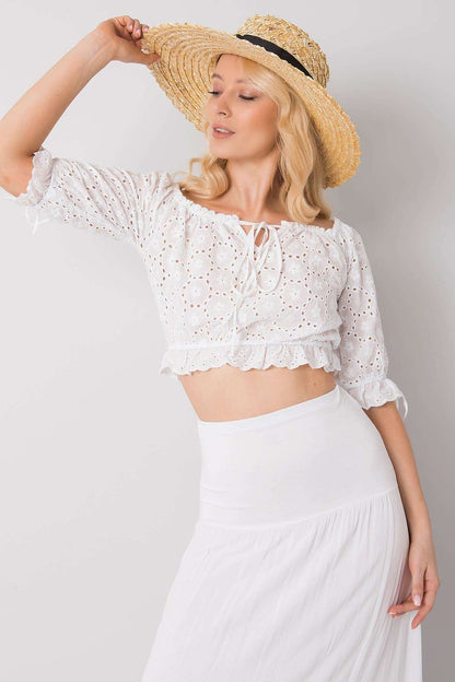   Bluzka Model TW-TP-BI-25455.43 White - Och Bella 