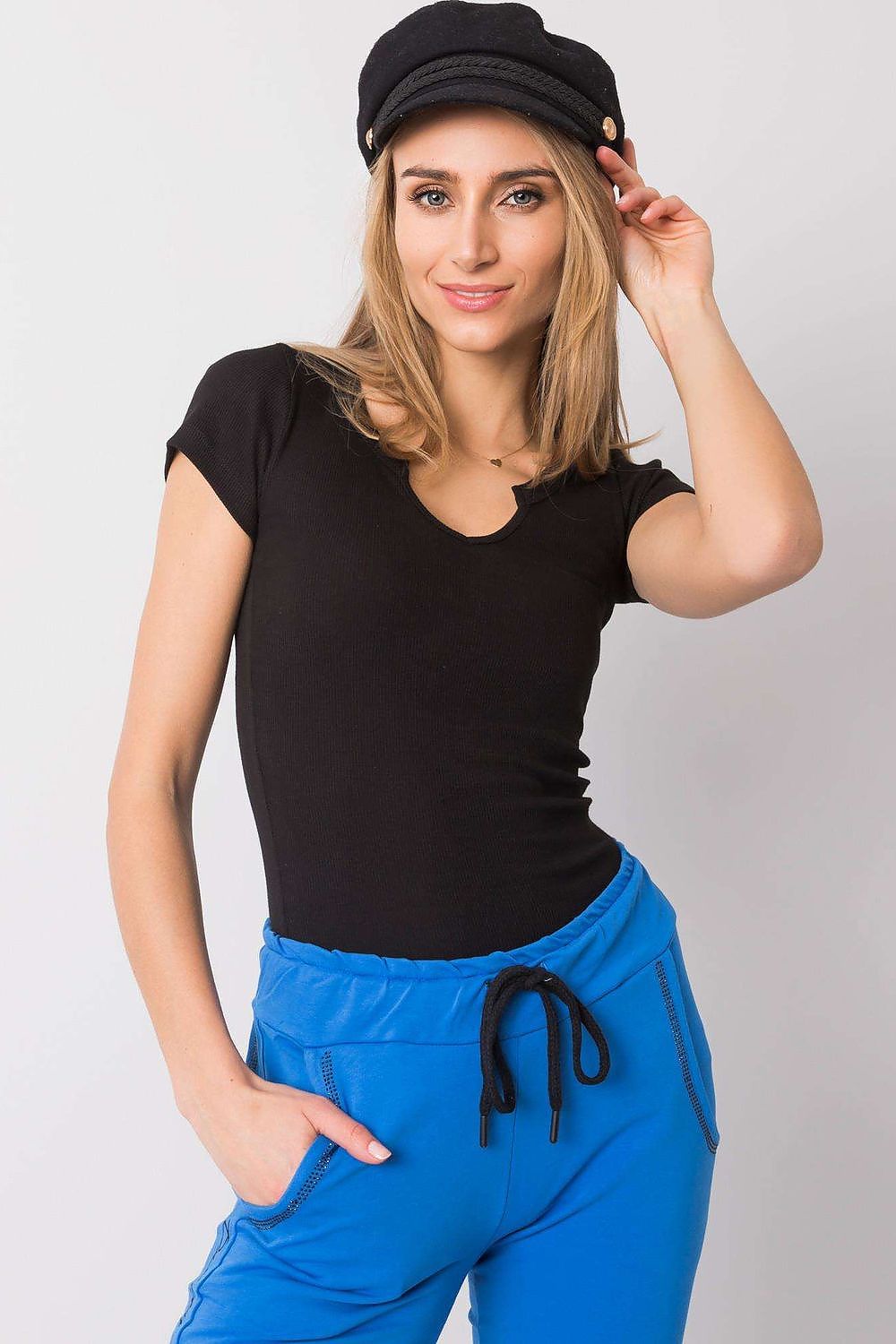    Tshirt Damski Model TW-BZ-OB012.30 Black - Och Bella 