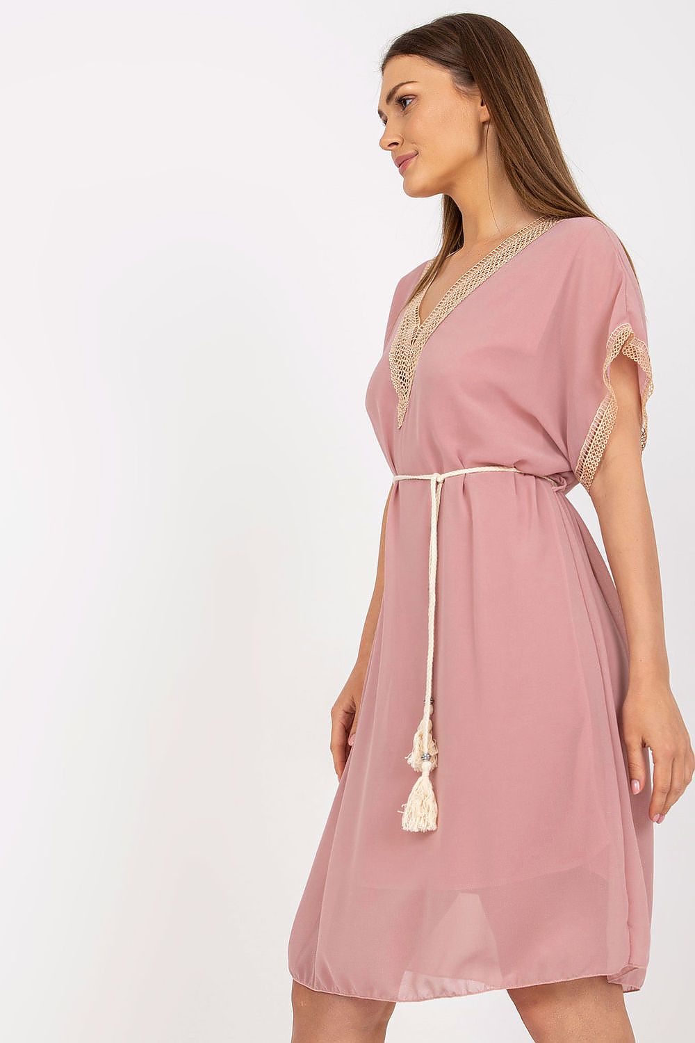  Sukienka Model DHJ-SK-1508.12 Light Pink - Italy Moda 