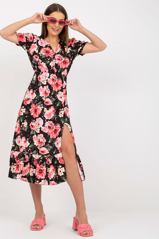  Sukienka Model DHJ-SK-7006.48 Black/Red - Italy Moda 