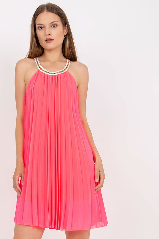  Sukienka Model DHJ-SK-0010.35 Fluo Pink - Italy Moda 