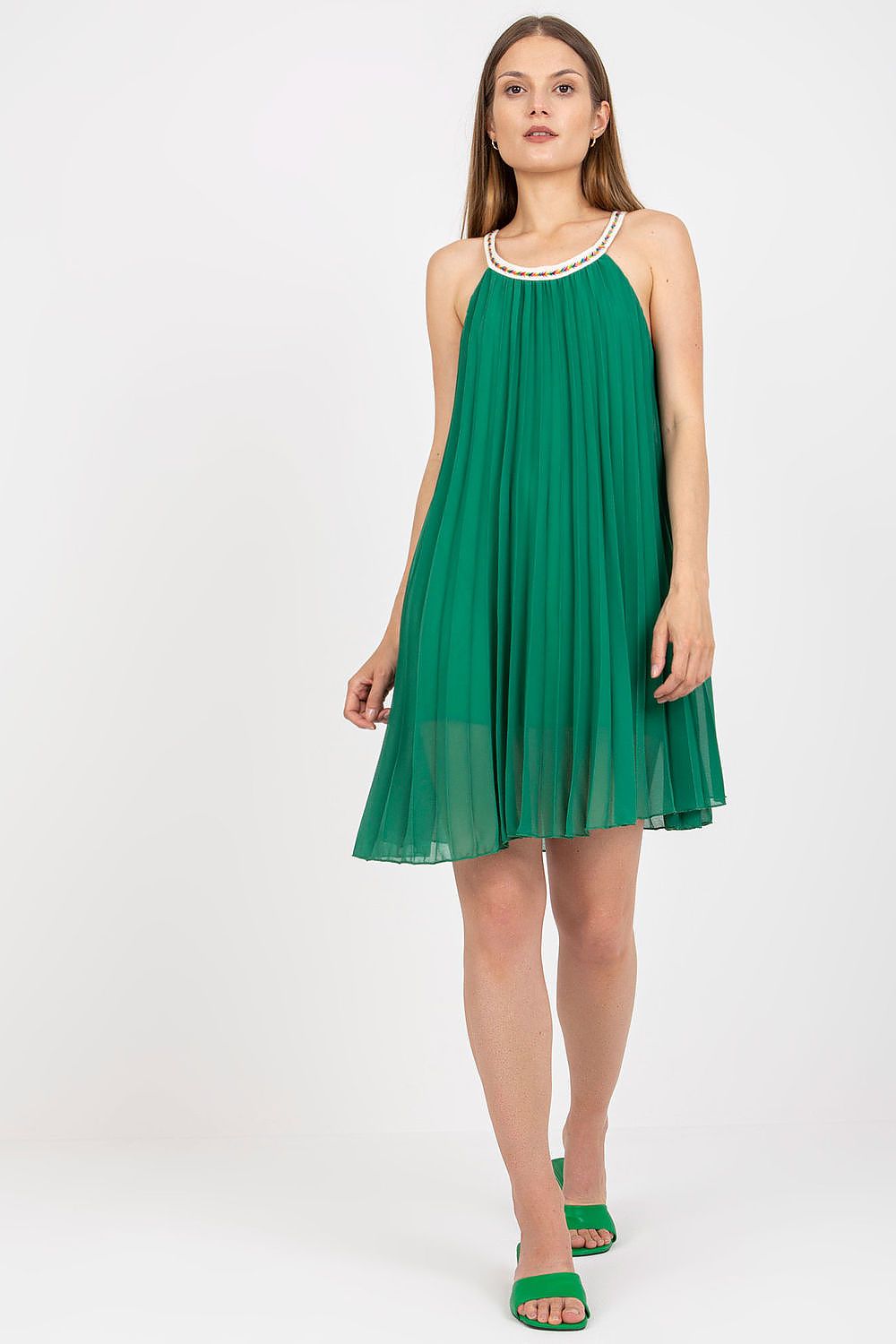  Sukienka Model DHJ-SK-0010.35 Dark Green - Italy Moda 