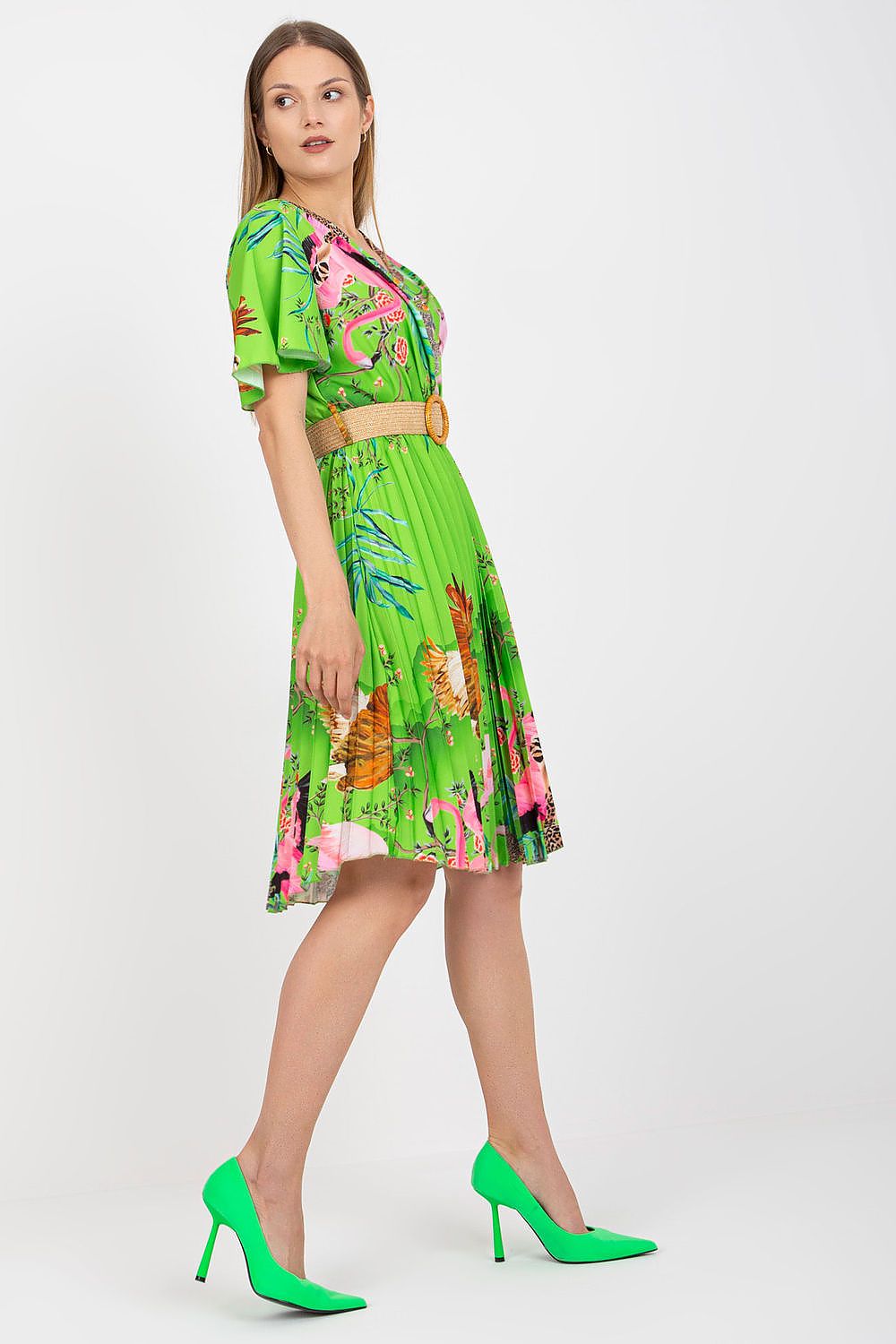  Sukienka Model DHJ-SK-15817.32 Light Green - Italy Moda 