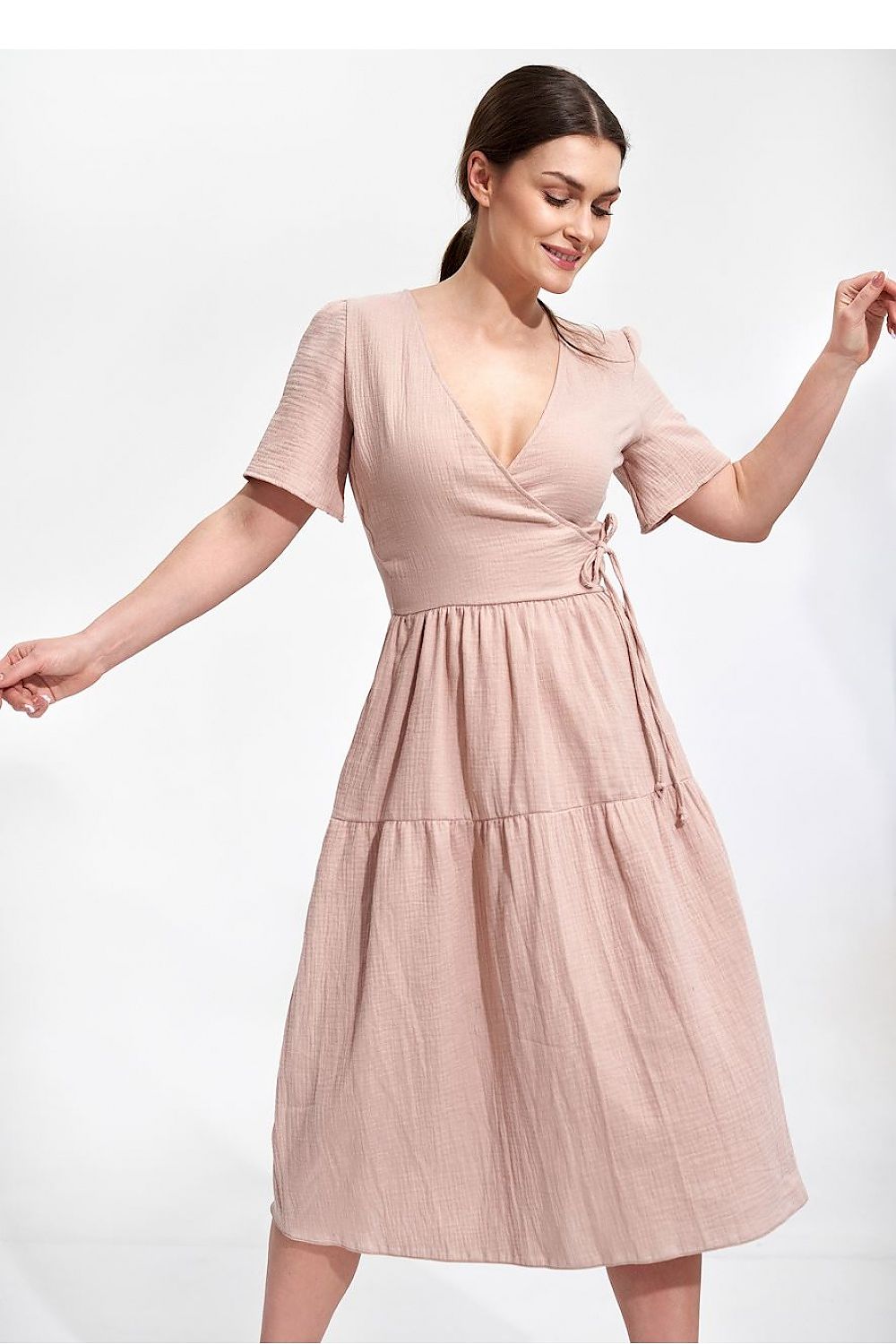  Sukienka Model M872 Beige - Figl 