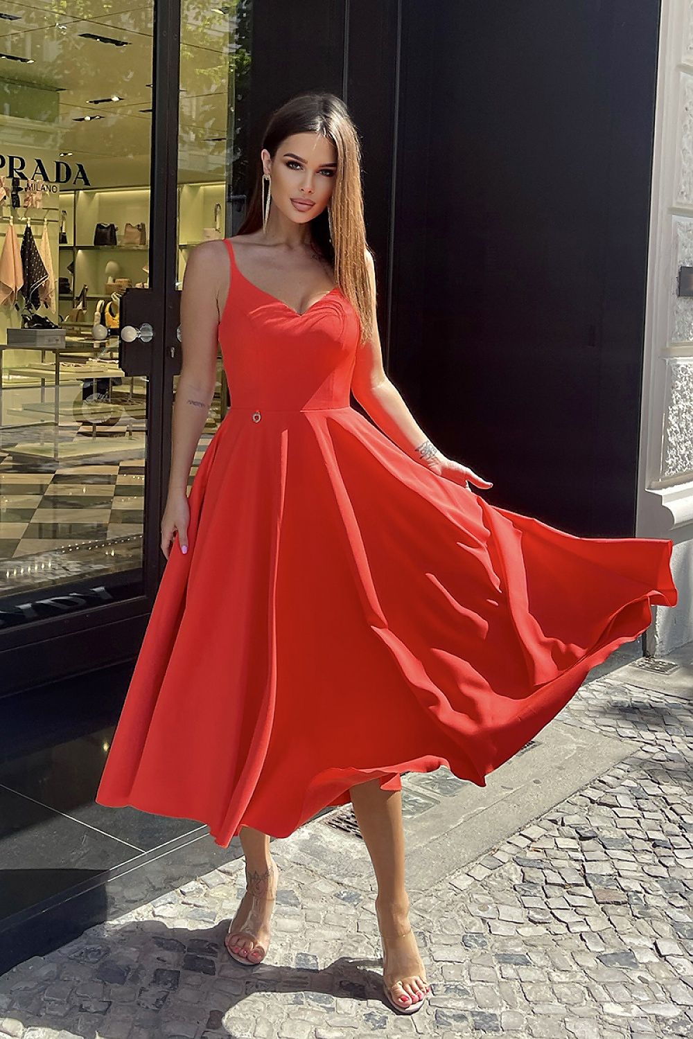  Sukienka Model 244-02 Red - Bicotone 
