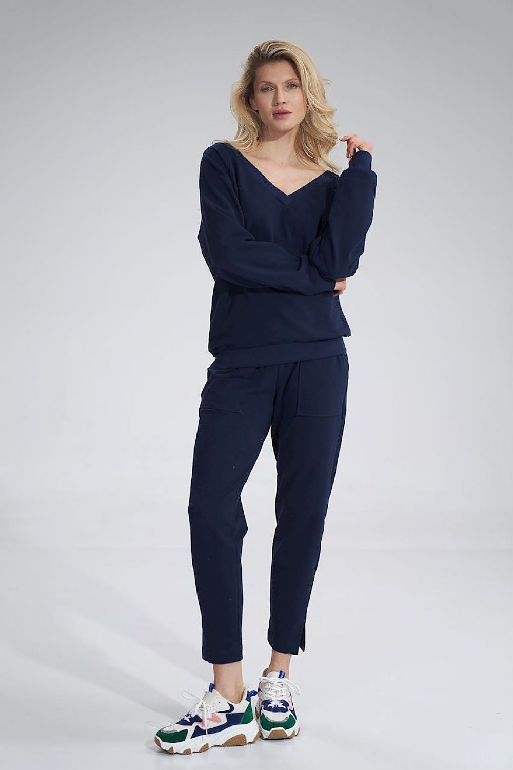   Bluza Damska Model M799 Navy - Figl 