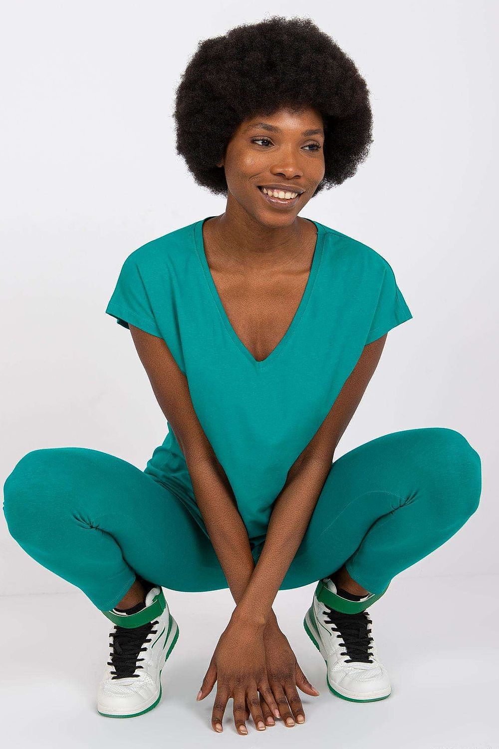   T-shirt Damski Model AP-TS-A-004 Dark Green - BFG 