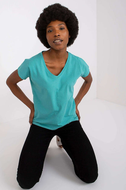   T-shirt Damski Model AP-TS-A-004 Turkus - BFG 