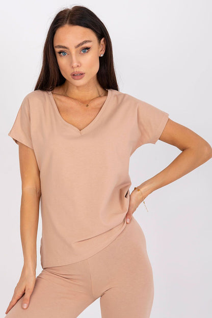   T-shirt Damski Model AP-TS-A-004 Camel - BFG 
