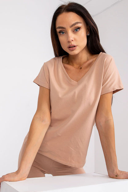   T-shirt Damski Model AP-TS-A-004 Camel - BFG 
