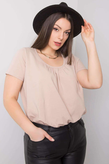   T-shirt Damski Model RV-TS-6320.85P Beige - BFG 