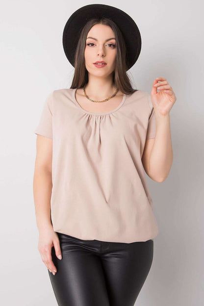   T-shirt Damski Model RV-TS-6320.85P Beige - BFG 