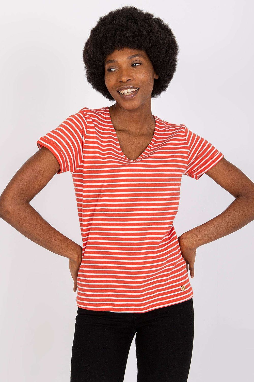  T-shirt Damski Model D16054M02431A Dark Orange - Stitch&Soul 
