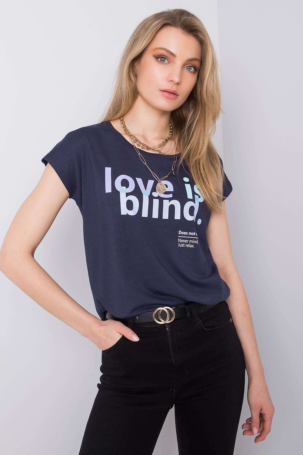   T-shirt Damski Model D1552Z02042A Navy - Stitch&Soul 