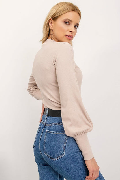   Bluzka Model RV-BZ-5223.15 Beige - Rue Paris 