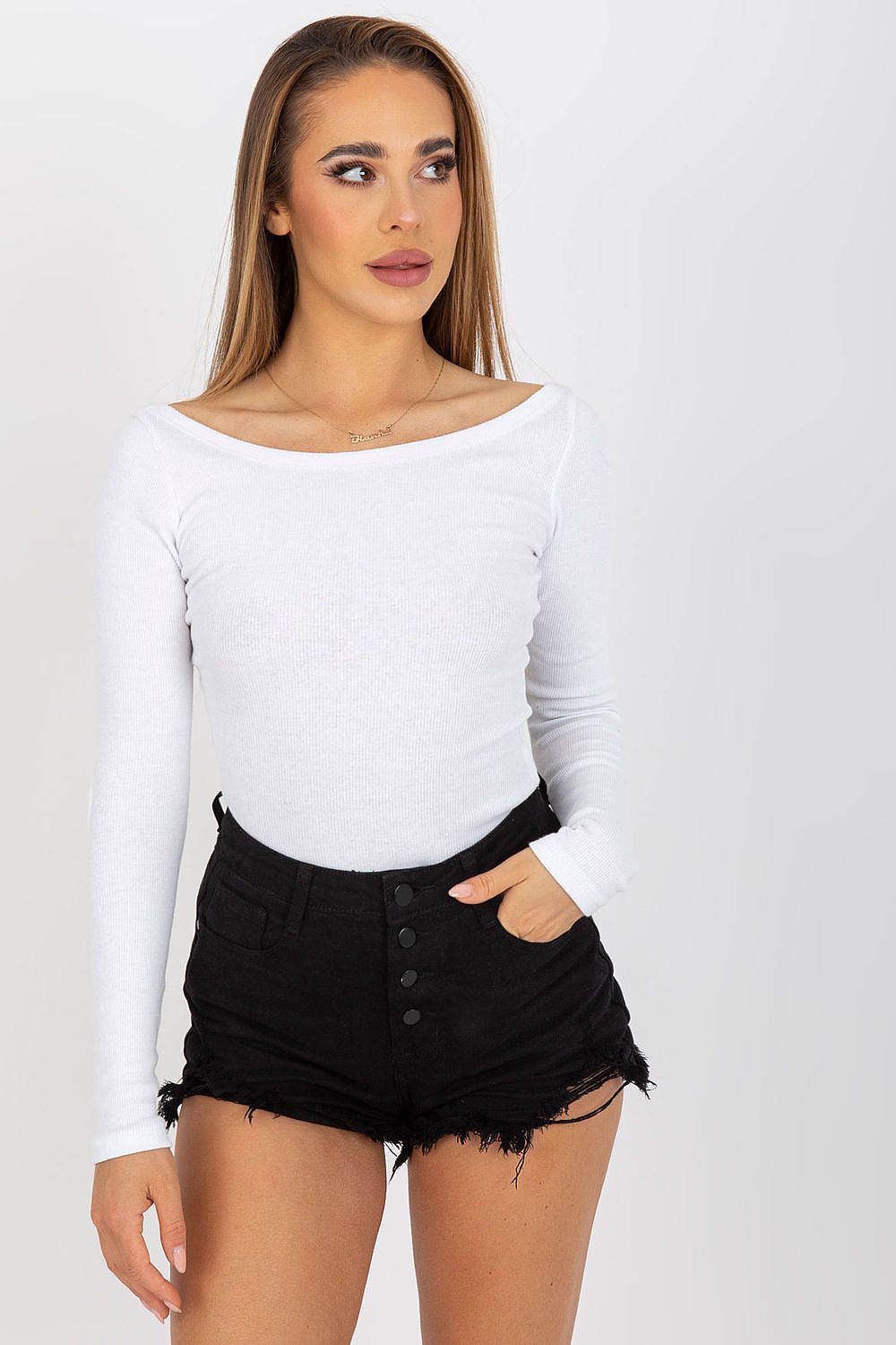   Bluzka Model RV-BZ-8021.23 White - Rue Paris 