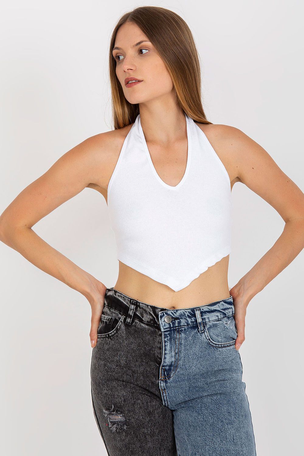  Koszulka Top Model RV-TP-8012.18 White - Rue Paris 