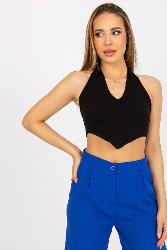  Koszulka Top Model RV-TP-8012.18 Black - Rue Paris 