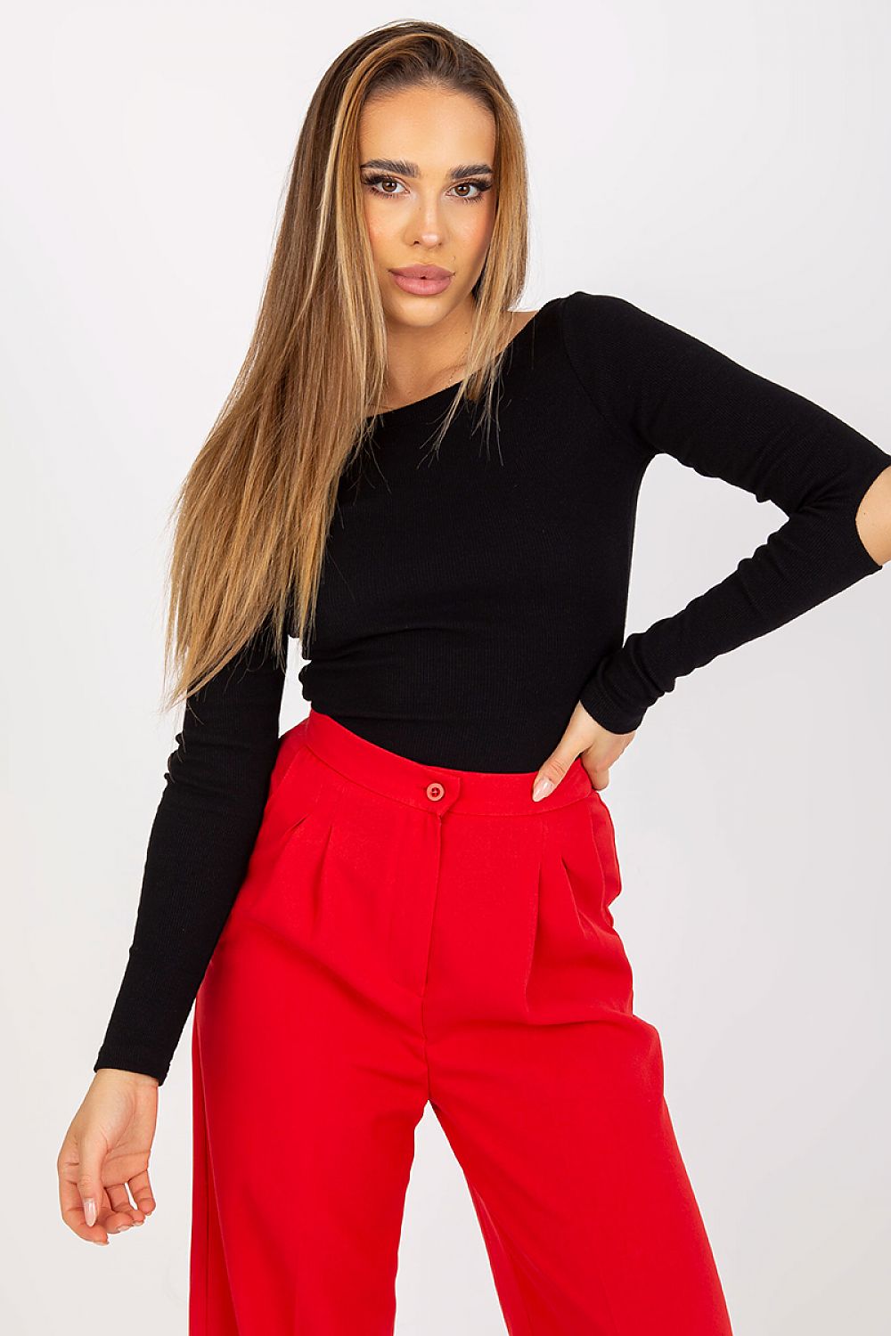   Bluzka Model RV-BZ-8021.23 Black - Rue Paris 