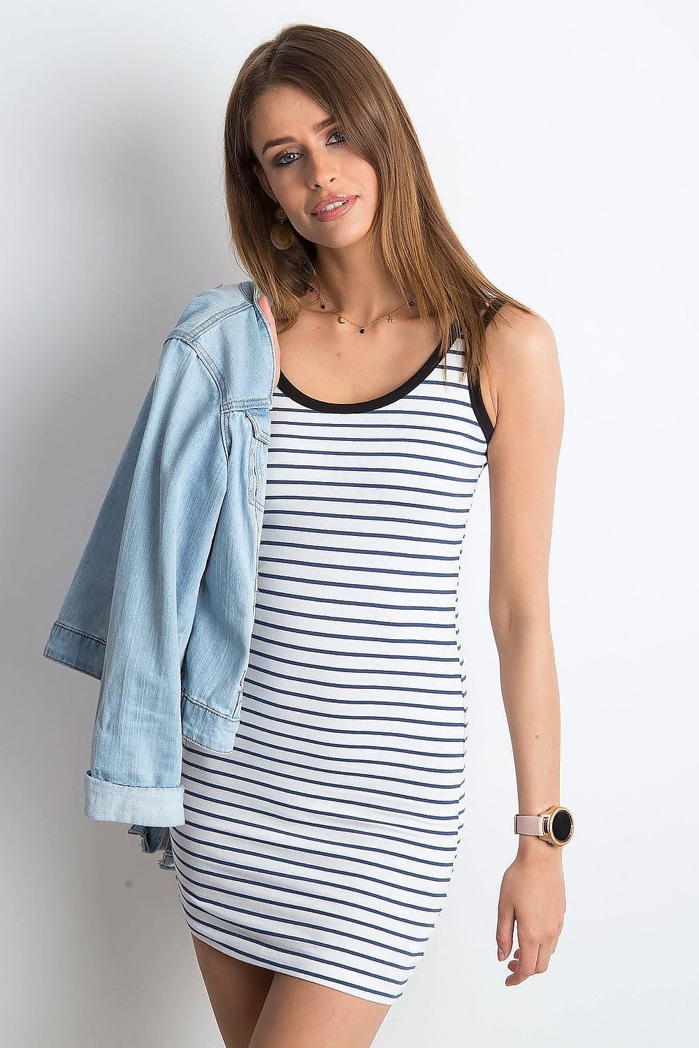  Sukienka Model YP-SK-wmu0537-3.94P White/Blue - Yups 