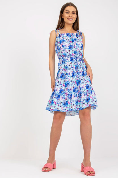  Sukienka Model WN-SK-0806-3.22 White/Blue - Rue Paris 