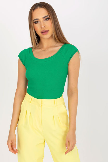   Bluzka Model RV-TP-8015.68 Green - Rue Paris 