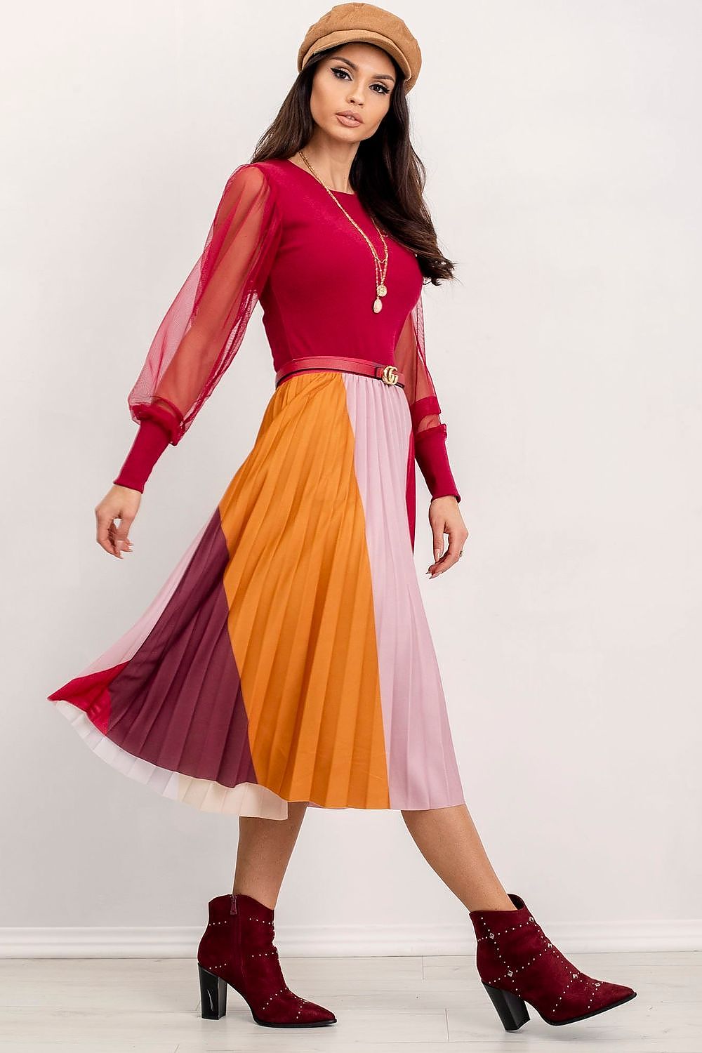   Bluzka Model RV-BZ-5192.16 Bordo - Rue Paris 