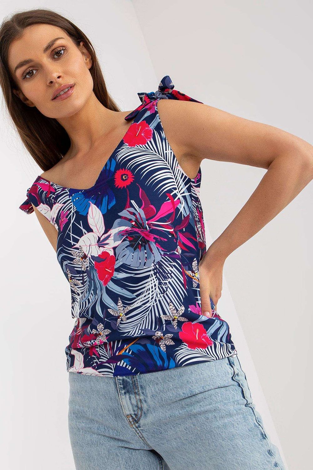  Koszulka Top Model WN-TP-1482-4.67 Navy - Rue Paris 