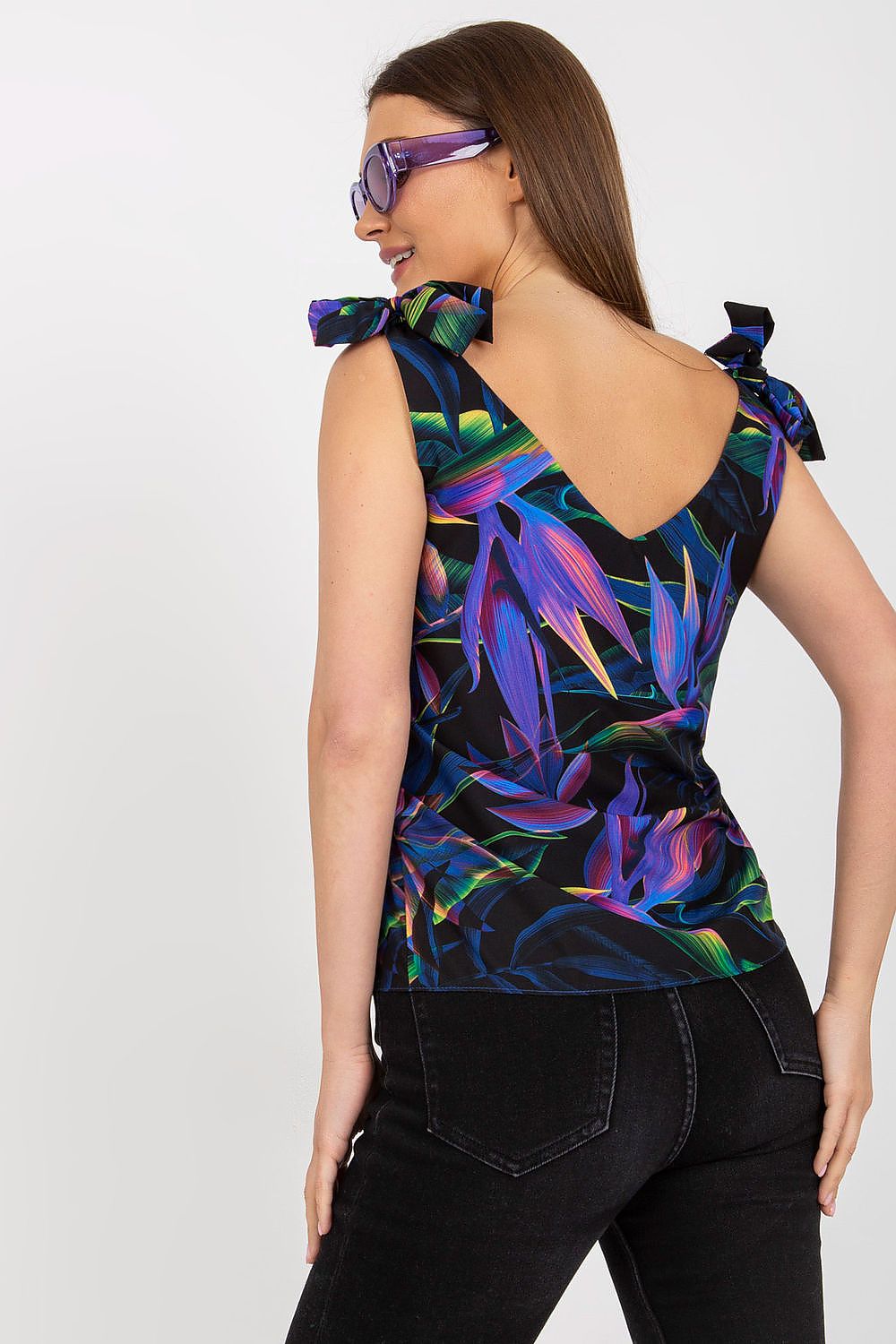  Koszulka Top Model WN-TP-1482-1.25 Black - Rue Paris 