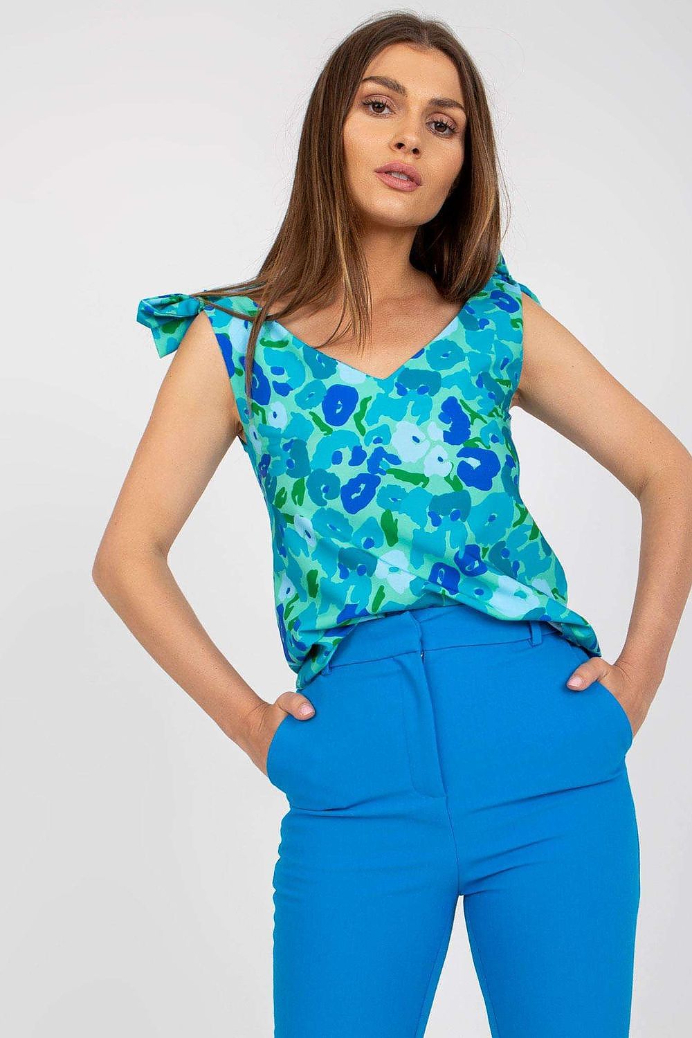  Koszulka Top Model WN-TP-1482-2.36 Blue - Rue Paris 