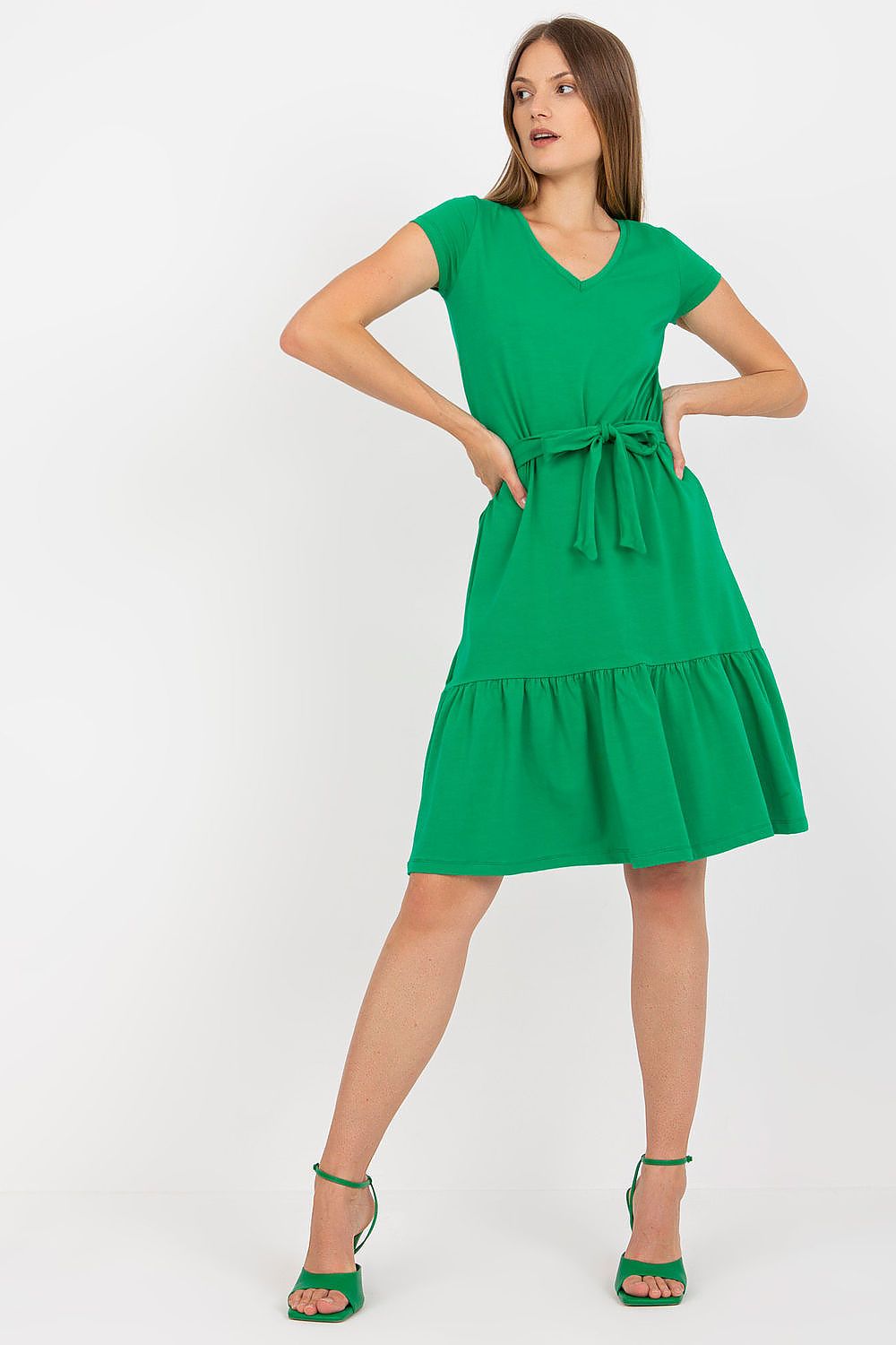  Sukienka Model RV-SK-8048.21P Green - Rue Paris 