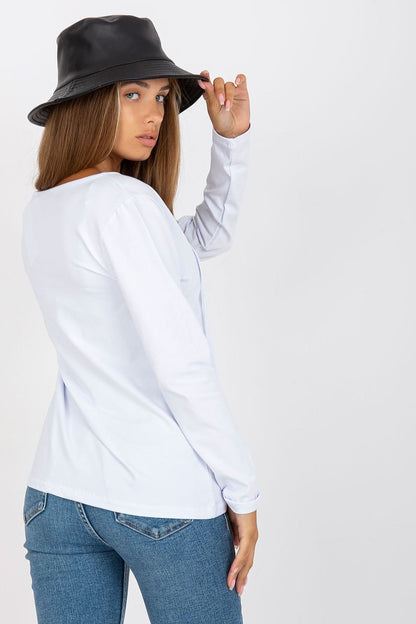   Bluzka Model RV-BZ-8055.35P White - Rue Paris 