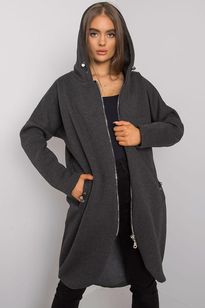   Bluza Damska Model RV-BL-4858-1.99P Grafit - Rue Paris 