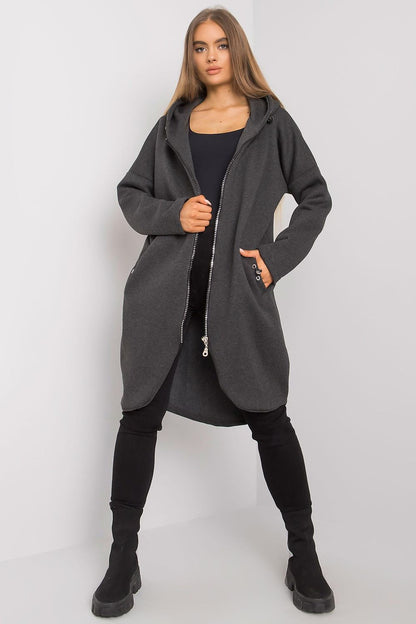   Bluza Damska Model RV-BL-4858-1.99P Grafit - Rue Paris 