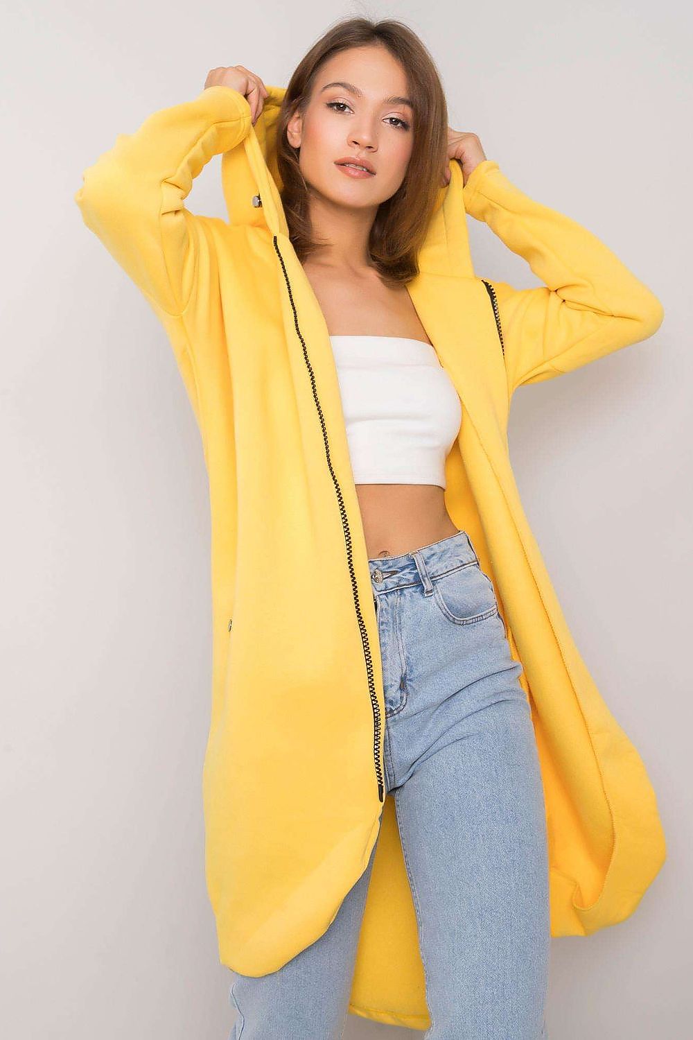   Bluza Damska Model RV-BL-4858-1.99P Yellow - Rue Paris 