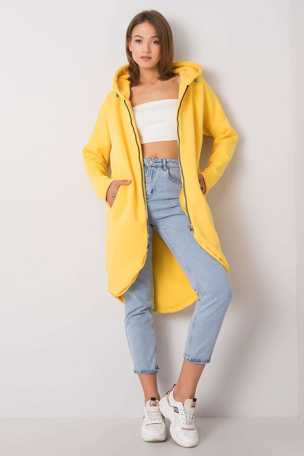   Bluza Damska Model RV-BL-4858-1.99P Yellow - Rue Paris 